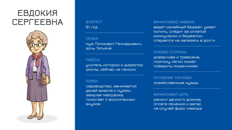 Профайл Евдокии Сергеевны. Семья моифинансы.рф. Источник: Моифинансы.рф